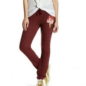 Maroon Wildfox lounge pants